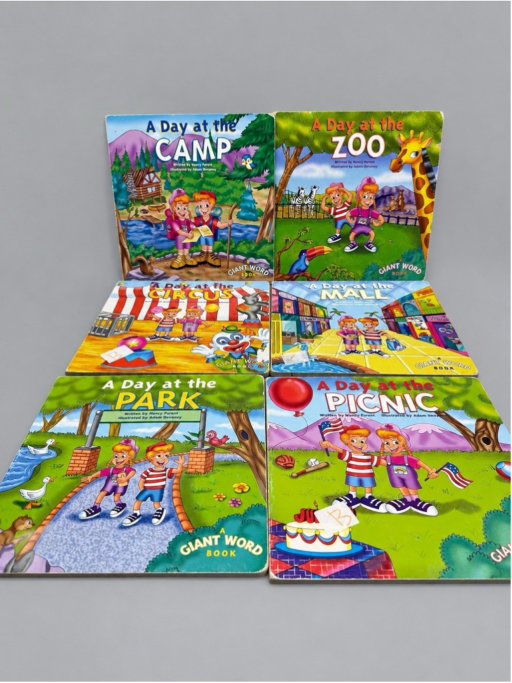 Lot of 6 Giant Word Book Board Books Nancy Parent Vintage Toddler Learning